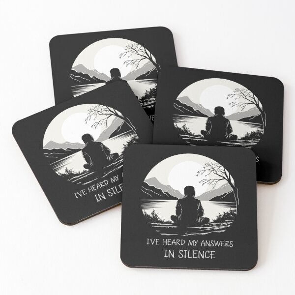 Item preview, Answers in silence - decorative poetical & peaceful text designed and sold by ArtstyleAlchemy.