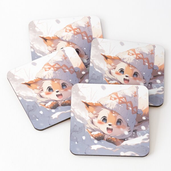Item preview, Enchanting Anime Winter Red Fox: designed and sold by ArtsyChaosArt.