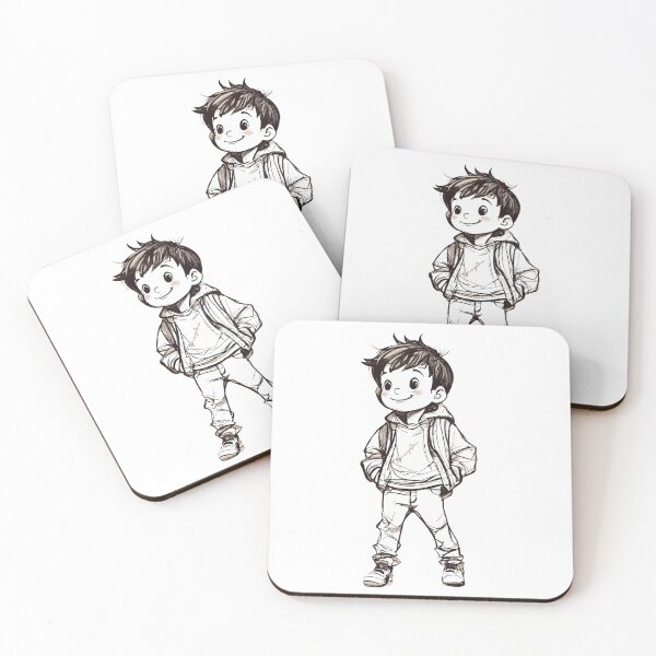 Item preview, Stylish Cute Teenage Boy Drawing designed and sold by SpicyOne.