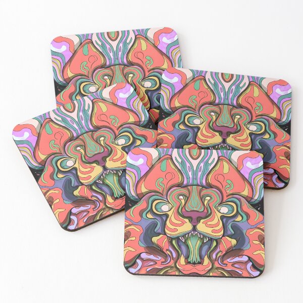 Item preview, Psychedelic Wildlife 6: Cartoon Animal Illustration in Neon Splash Art designed and sold by Kulpi6147.