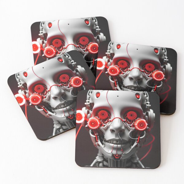 Item preview, Delusional and menacing cyberpunk rogue robot. designed and sold by sweeann.
