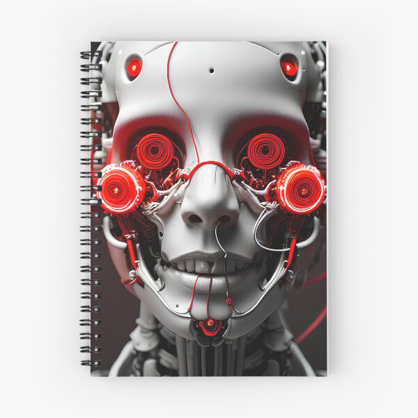 Item preview, Delusional and menacing cyberpunk rogue robot. designed and sold by sweeann.