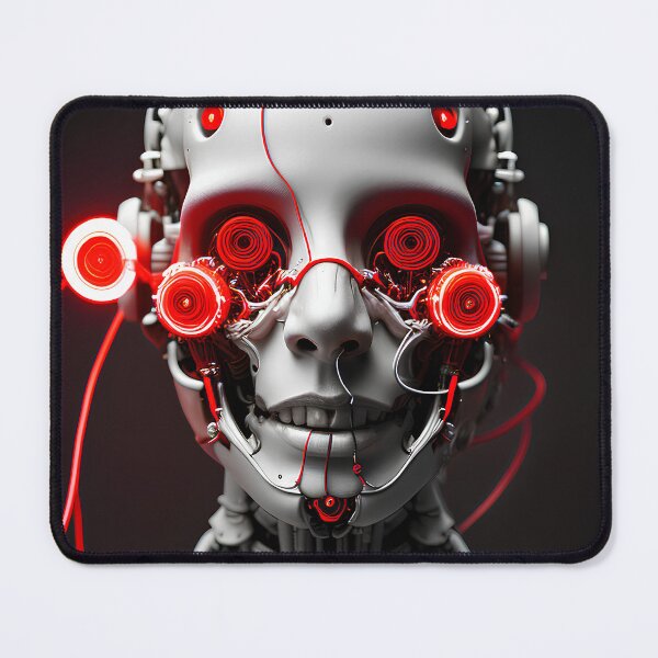 Item preview, Delusional and menacing cyberpunk rogue robot. designed and sold by sweeann.