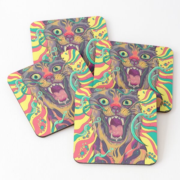 Item preview, Psychedelic Wildlife 7: Cartoon Animal Illustration in Neon Splash Art designed and sold by Kulpi6147.