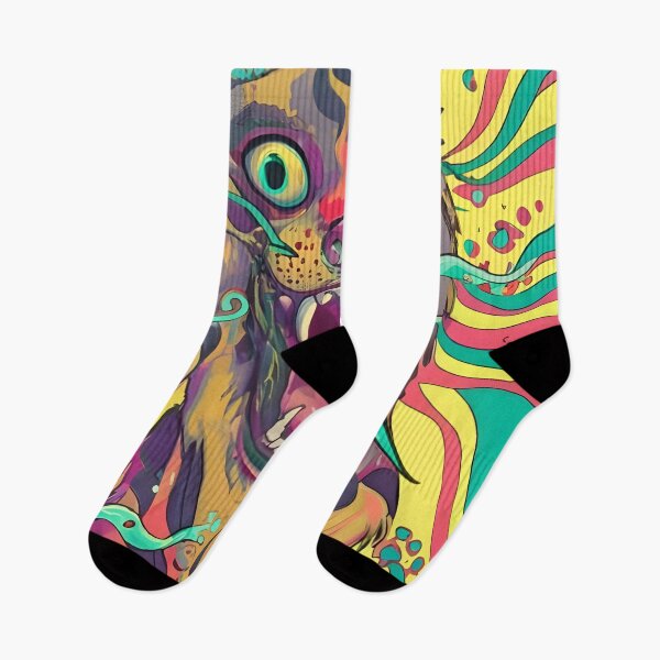 Item preview, Psychedelic Wildlife 7: Cartoon Animal Illustration in Neon Splash Art designed and sold by Kulpi6147.