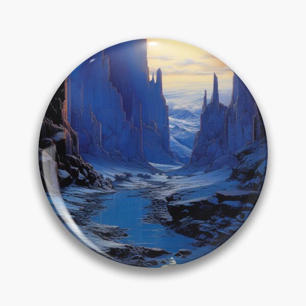 Item preview, Fantasy Landscape - Blue and Orange Canyon designed and sold by Fantasy Masterpiece.