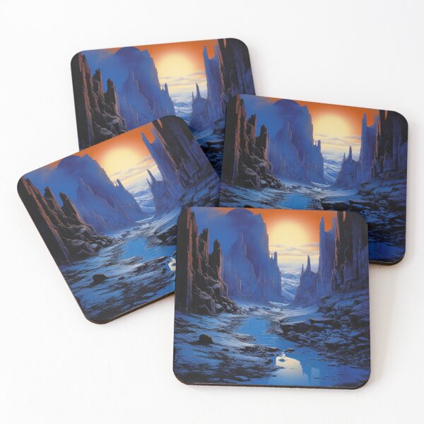 Item preview, Fantasy Landscape - Blue and Orange Canyon designed and sold by Fantasy Masterpiece.