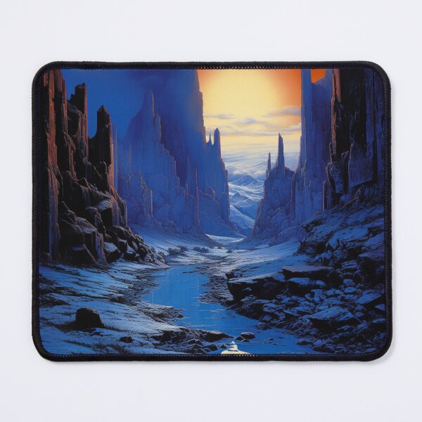 Item preview, Fantasy Landscape - Blue and Orange Canyon designed and sold by Fantasy Masterpiece.