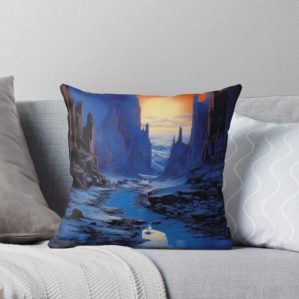 Item preview, Fantasy Landscape - Blue and Orange Canyon designed and sold by Fantasy Masterpiece.