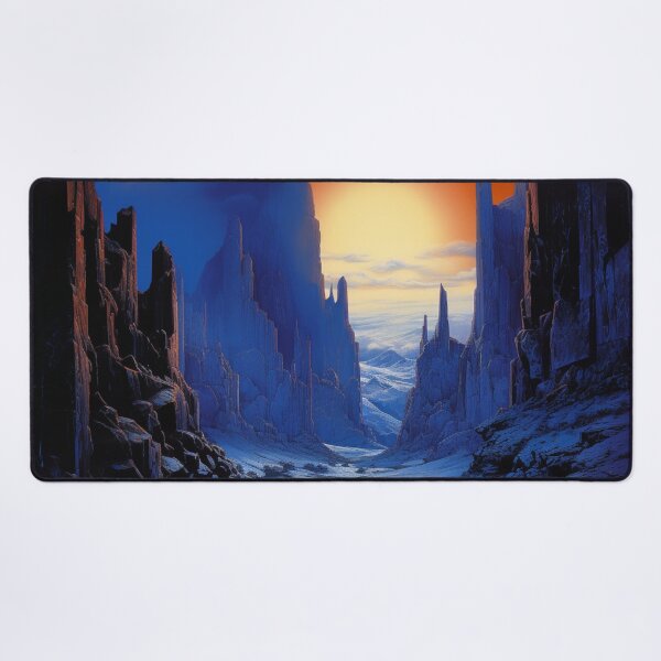 Item preview, Fantasy Landscape - Blue and Orange Canyon designed and sold by Fantasy Masterpiece.