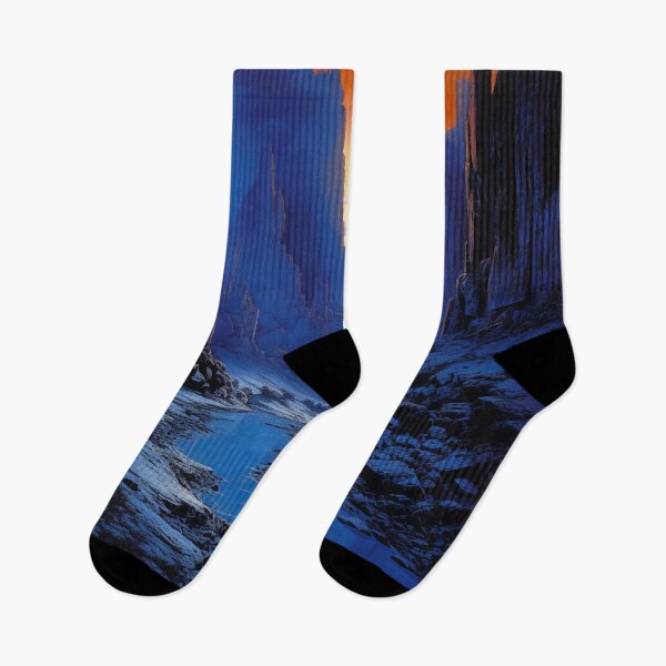 Item preview, Fantasy Landscape - Blue and Orange Canyon designed and sold by Fantasy Masterpiece.