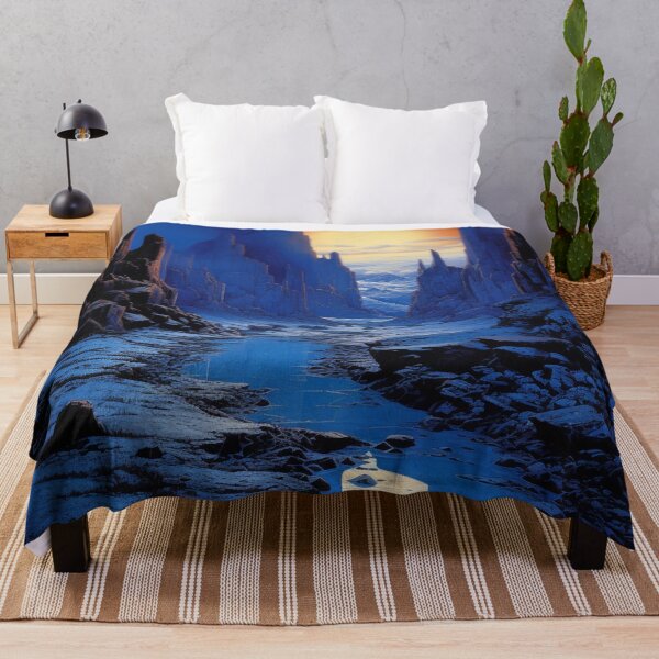Item preview, Fantasy Landscape - Blue and Orange Canyon designed and sold by Fantasy Masterpiece.