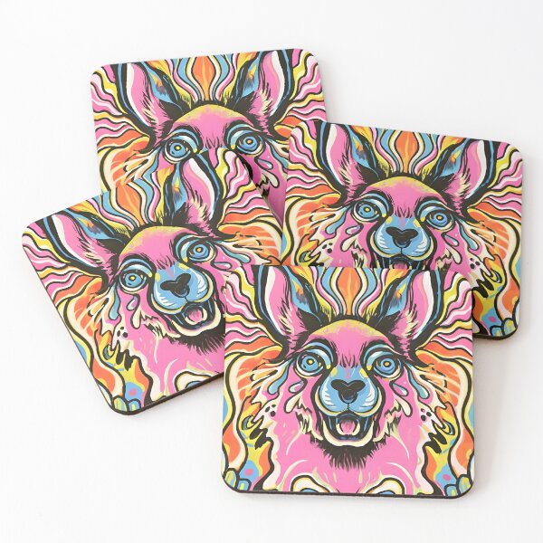 Item preview, Psychedelic Wildlife 9: Cartoon Animal Illustration in Neon Splash Art designed and sold by Kulpi6147.
