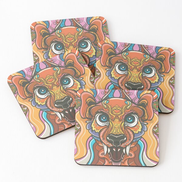 Item preview, Psychedelic Wildlife 10: Cartoon Animal Illustration in Neon Splash Art designed and sold by Kulpi6147.