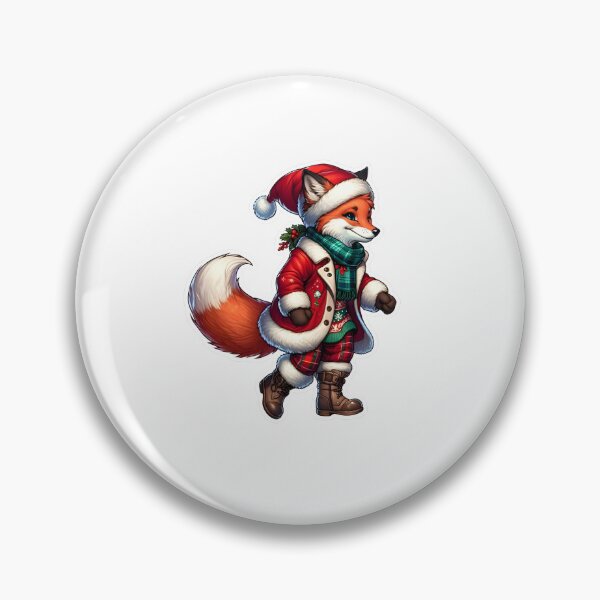 Item preview, Festive Fox in Santa Outfit designed and sold by KNAA.