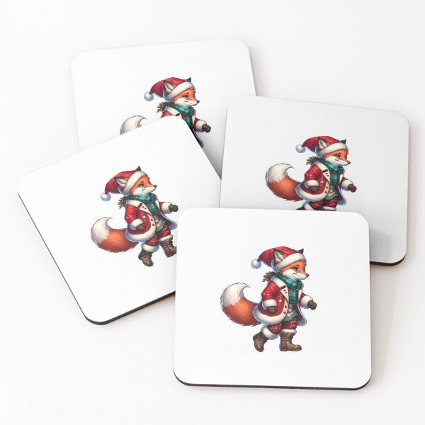 Item preview, Festive Fox in Santa Outfit designed and sold by KNAA.