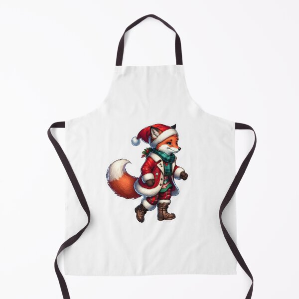 Item preview, Festive Fox in Santa Outfit designed and sold by KNAA.