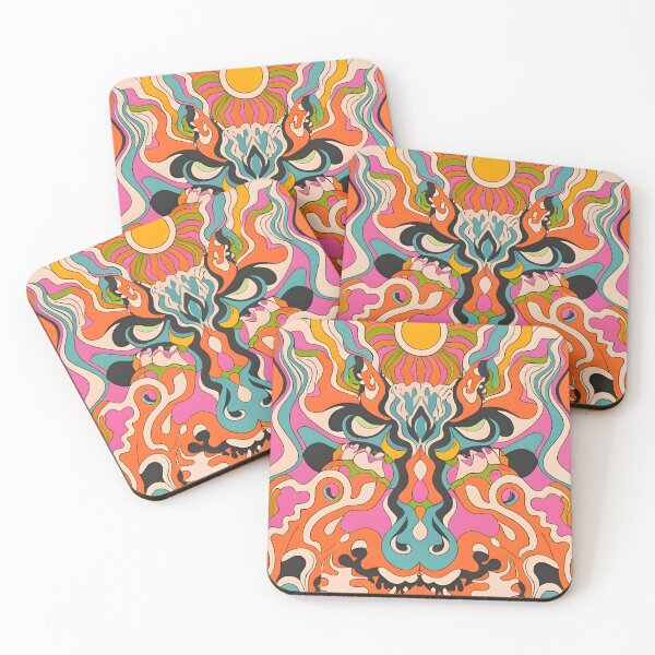 Item preview, Psychedelic Wildlife 11: Cartoon Animal Illustration in Neon Splash Art designed and sold by Kulpi6147.