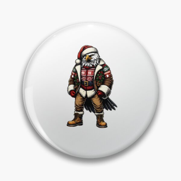 Item preview, Festive Eagle in Santa Outfit designed and sold by KNAA.