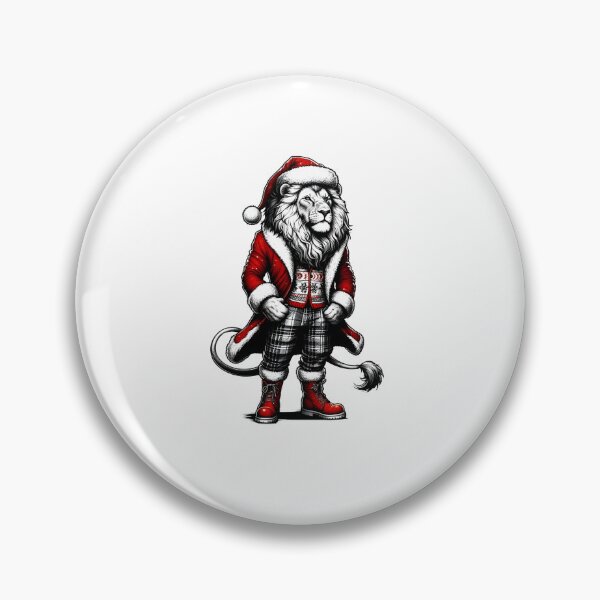 Item preview, Holiday Lion in Santa Outfit designed and sold by KNAA.