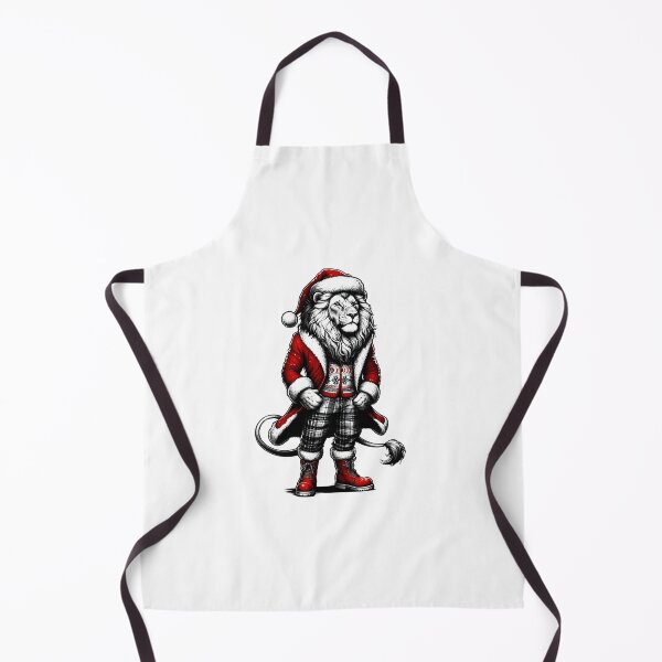 Item preview, Holiday Lion in Santa Outfit designed and sold by KNAA.