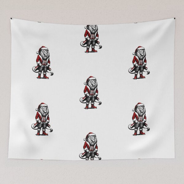 Item preview, Holiday Lion in Santa Outfit designed and sold by KNAA.