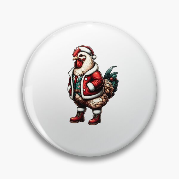 Item preview, Festive Chicken in Santa Outfit designed and sold by KNAA.