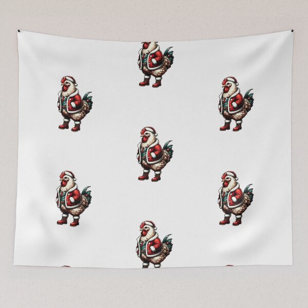 Item preview, Festive Chicken in Santa Outfit designed and sold by KNAA.