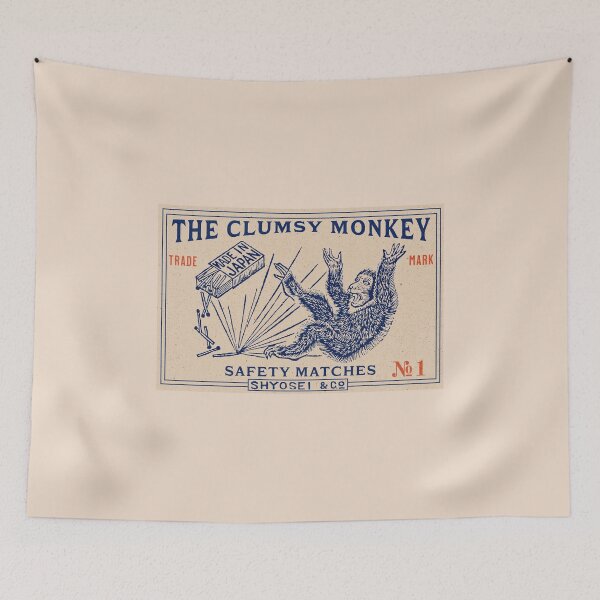 Item preview, The Clumsy Monkey Safety Matches designed and sold by Corinne Alexa Jackson.