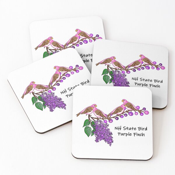 Item preview, Purple Finches and Lilacs - New Hampshire State Bird and Flower designed and sold by GreenCarbon2112.