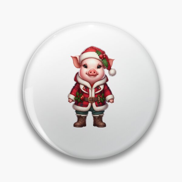 Item preview, Holiday Pig in Santa Outfit designed and sold by KNAA.