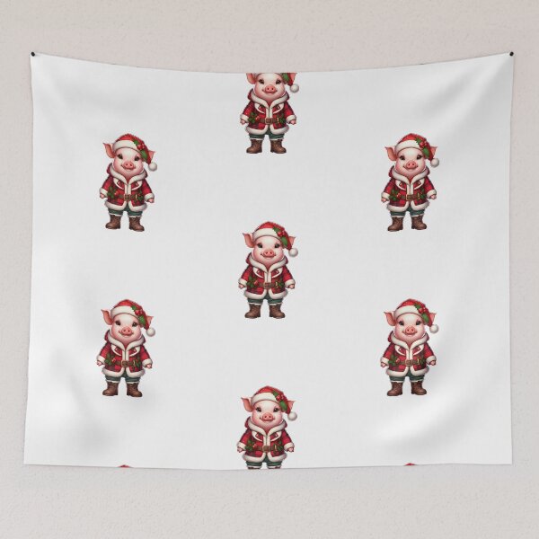 Item preview, Holiday Pig in Santa Outfit designed and sold by KNAA.