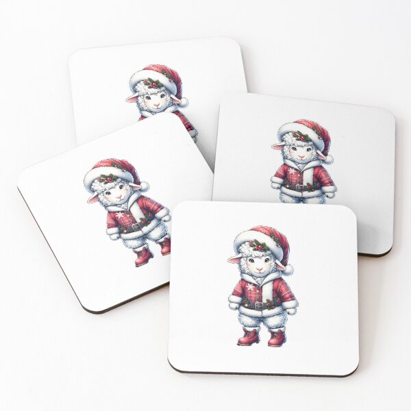 Item preview, Festive Sheep in Santa Outfit designed and sold by KNAA.
