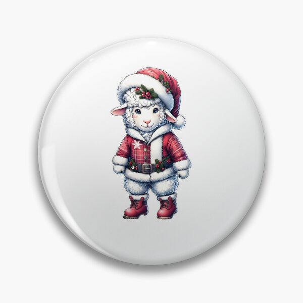 Item preview, Festive Sheep in Santa Outfit designed and sold by KNAA.