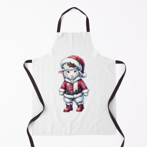 Item preview, Festive Sheep in Santa Outfit designed and sold by KNAA.