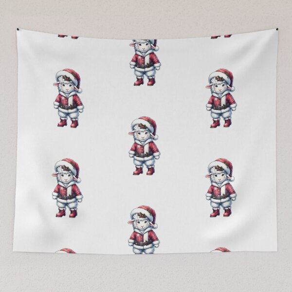 Item preview, Festive Sheep in Santa Outfit designed and sold by KNAA.