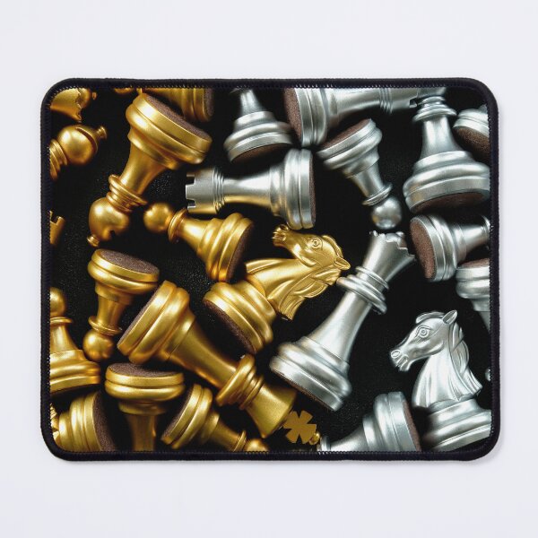 Item preview, Chess Showdown, Battle for Supremacy - Gold and Silver Chess Set Pieces designed and sold by sweeann.