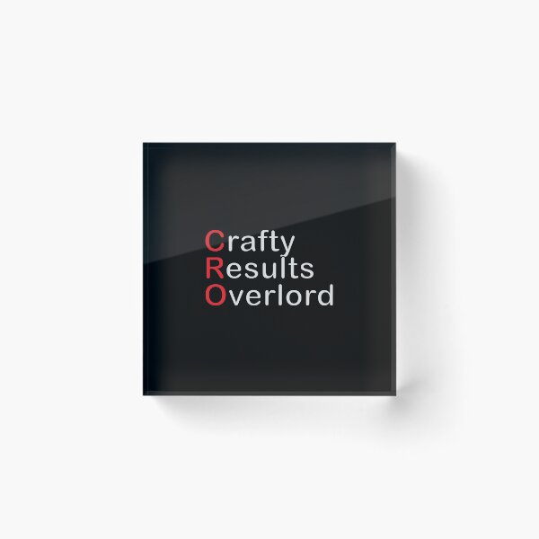 Item preview, Crafty Results Overlord, CRA, Clinical Research Pun designed and sold by SkitchandSketch.