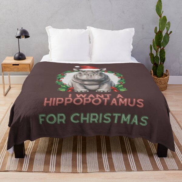 Item preview, I want a hippopotamus for christmas - funny quote designed and sold by Superdealkoeln.