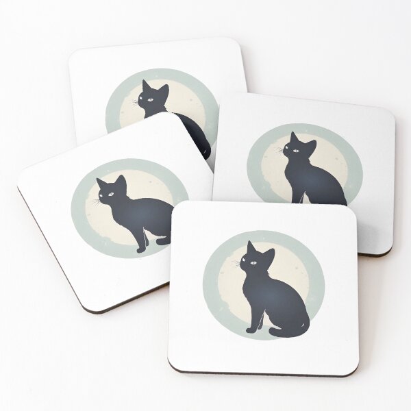 Item preview, "Midnight Muse: Adorable Black Cat Silhouette" designed and sold by ArtistKunal123.