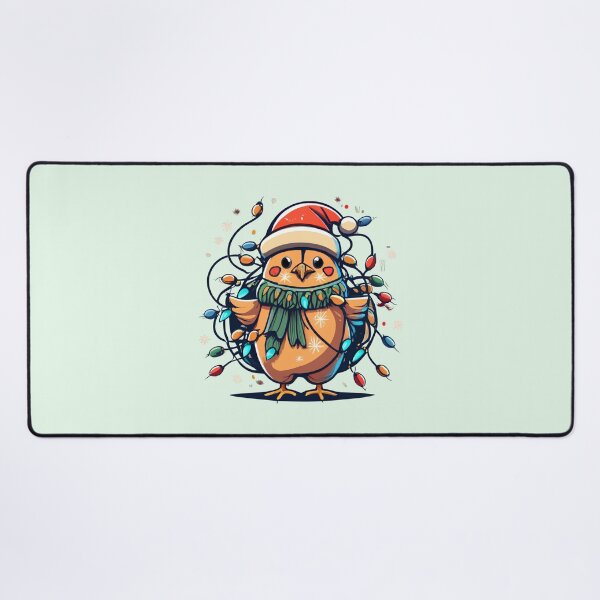 Item preview, Chicekn With Santa Hat And Christmas Lights designed and sold by Itsheartshop.
