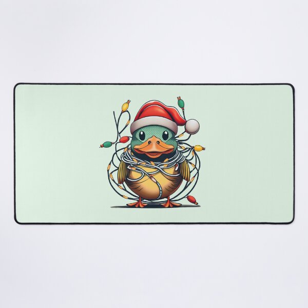 Item preview, Duck With Santa Hat And Christmas Lights designed and sold by Itsheartshop.