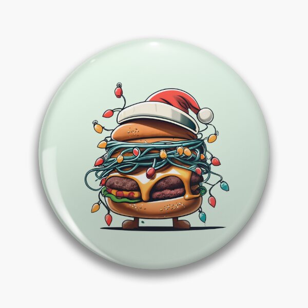 Item preview, Burger With Santa Hat And Christmas Lights designed and sold by Itsheartshop.