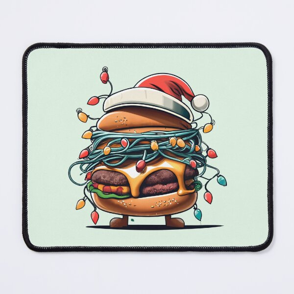 Item preview, Burger With Santa Hat And Christmas Lights designed and sold by Itsheartshop.