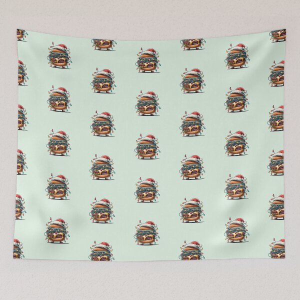 Item preview, Burger With Santa Hat And Christmas Lights designed and sold by Itsheartshop.