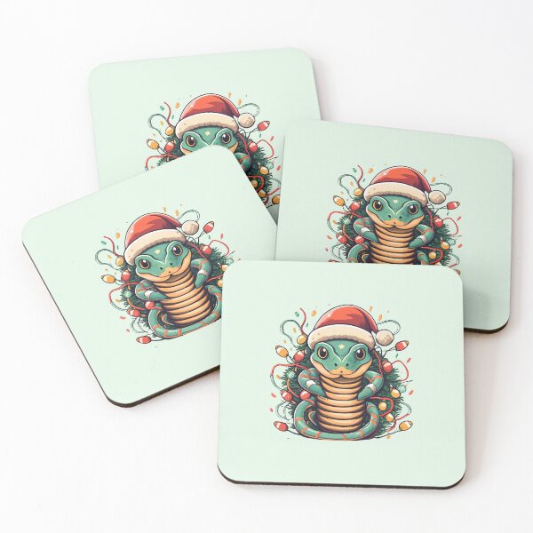 Item preview, Snake With Santa Hat And Christmas Lights designed and sold by Itsheartshop.