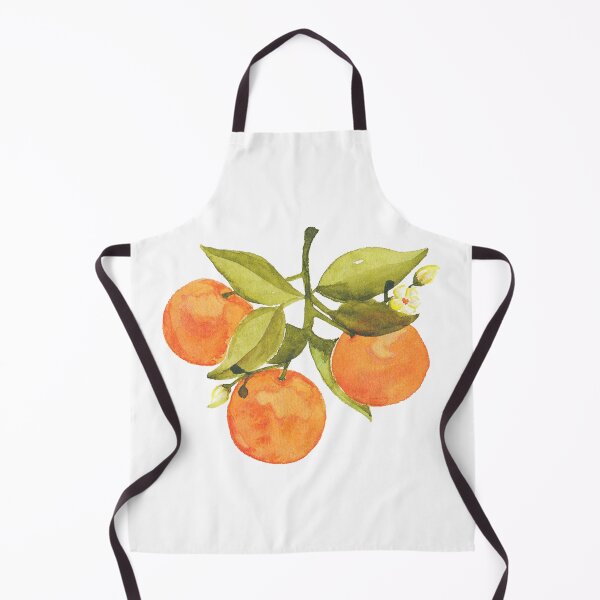 Artikelvorschau, Helle Aquarellorangen und -blüten entworfen und verkauft von MilaMooDesigns.