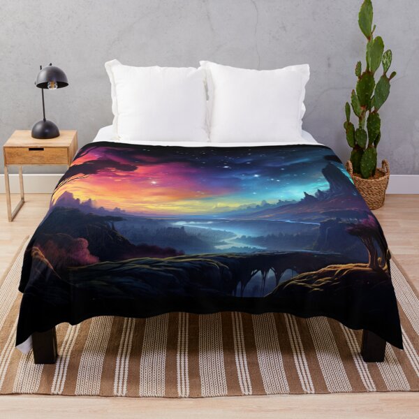 Item preview, Fantasy Landscape - Sunset to Cosmos designed and sold by Fantasy Masterpiece.