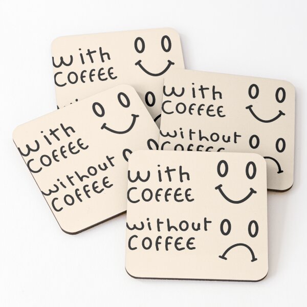 Item preview, with coffee face vs without coffee face designed and sold by CaffeineDose.