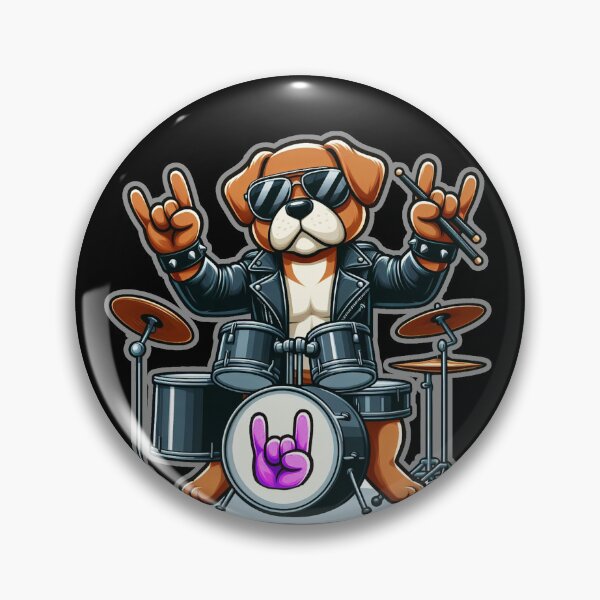 Item preview, Cane Rocker: Ritmo e Vibrazioni Canine sulla Batteria! designed and sold by Arte Cartoon From TagTeam Group.